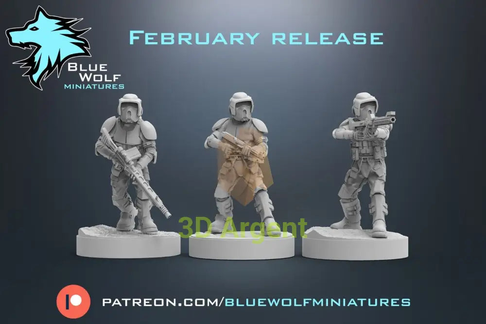 Clone Scout Troopers - Star Wars Legion 3D Printed Resin BlueWolf Miniatures Toys & Games:Wargames & Role-Playing:Star