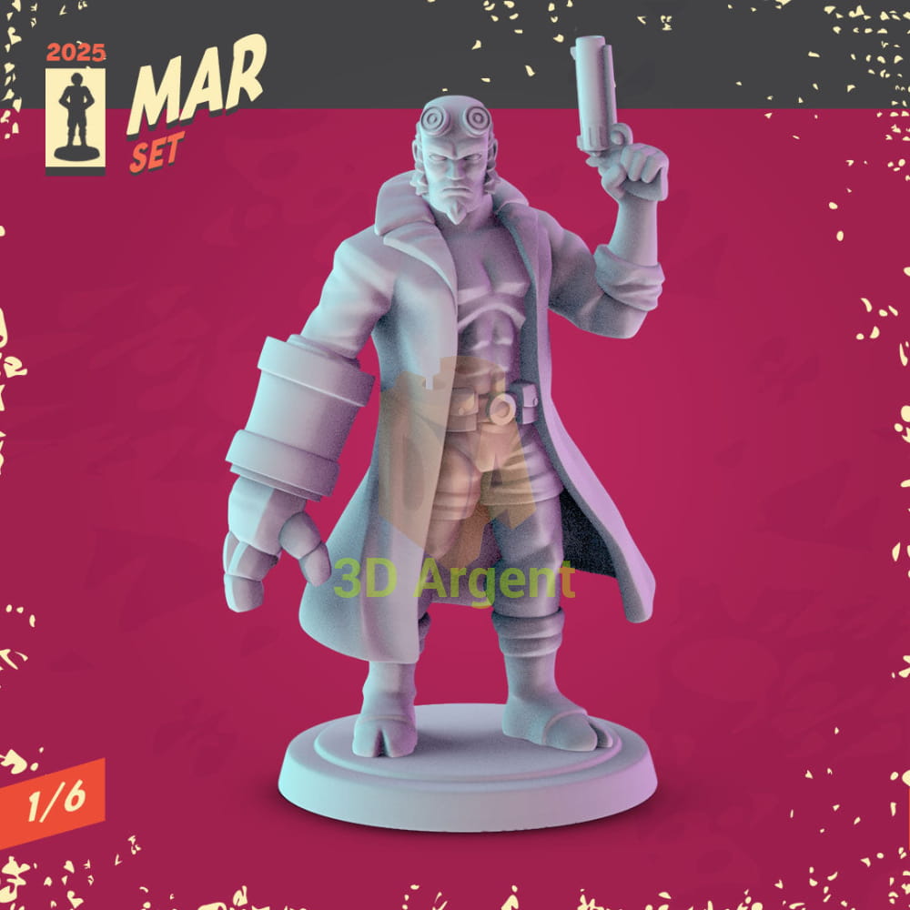 Comic Book Icons Figures compatible D&D DragonLance Miniatures Pop Minis - 6 Hellboy - Toys & Games:Wargames &