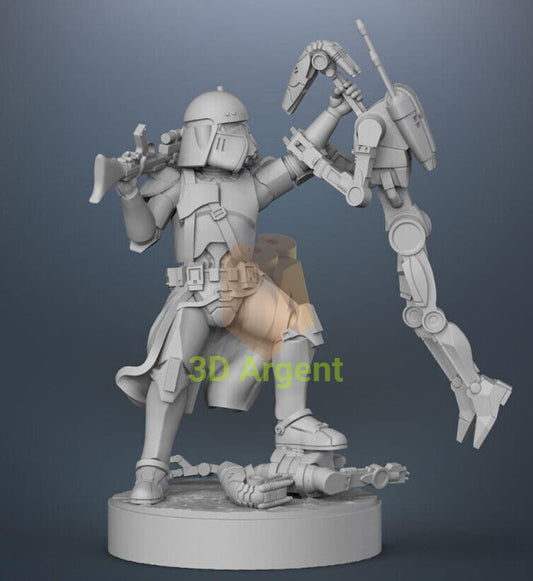 Commander Bacara - Star Wars Legion 3D Printed Resin BlueWolf Miniatures Toys & Games:Wargames & Role-Playing:Star Wars