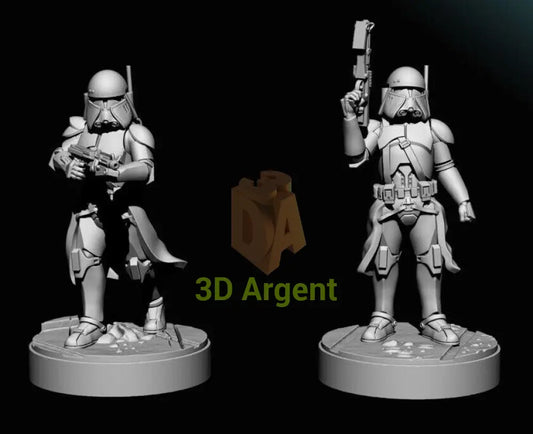 Commander Bacara - Star Wars Legion 3D Printed Resin BlueWolf Miniatures (ver 2) Both versions Toys & Games:Wargames &