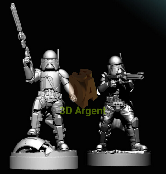 Commander Bacara - Star Wars Legion 3D Printed Resin BlueWolf Miniatures Victory Pose Toys & Games:Wargames &