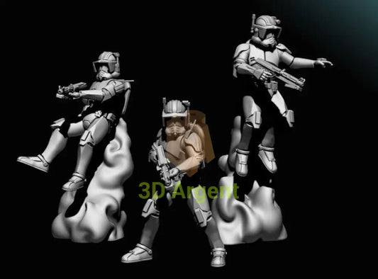 Commander Cody - Star Wars Legion 3D Printed Resin BlueWolf Miniatures Flying point Toys & Games:Wargames &