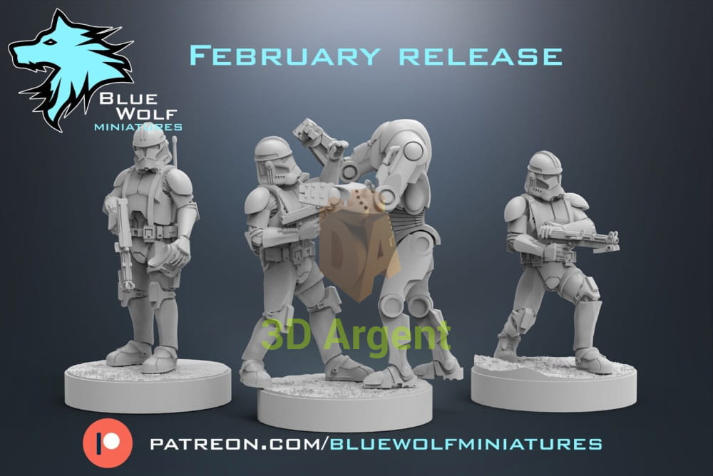 Commander Gree 3 poses- Star Wars Legion 3D Printed Resin BlueWolf Miniatures Binoculars Toys & Games:Wargames &