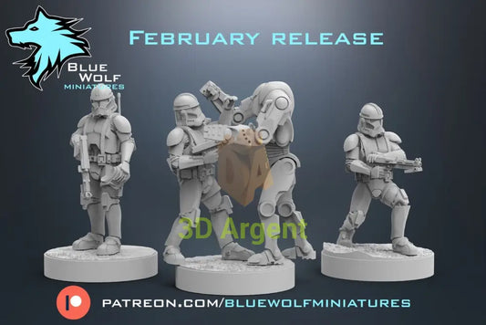 Commander Gree 3 poses- Star Wars Legion 3D Printed Resin BlueWolf Miniatures Binoculars Toys & Games:Wargames &