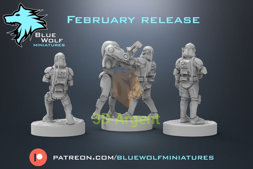 Commander Gree 3 poses- Star Wars Legion 3D Printed Resin BlueWolf Miniatures Toys & Games:Wargames & Role-Playing:Star