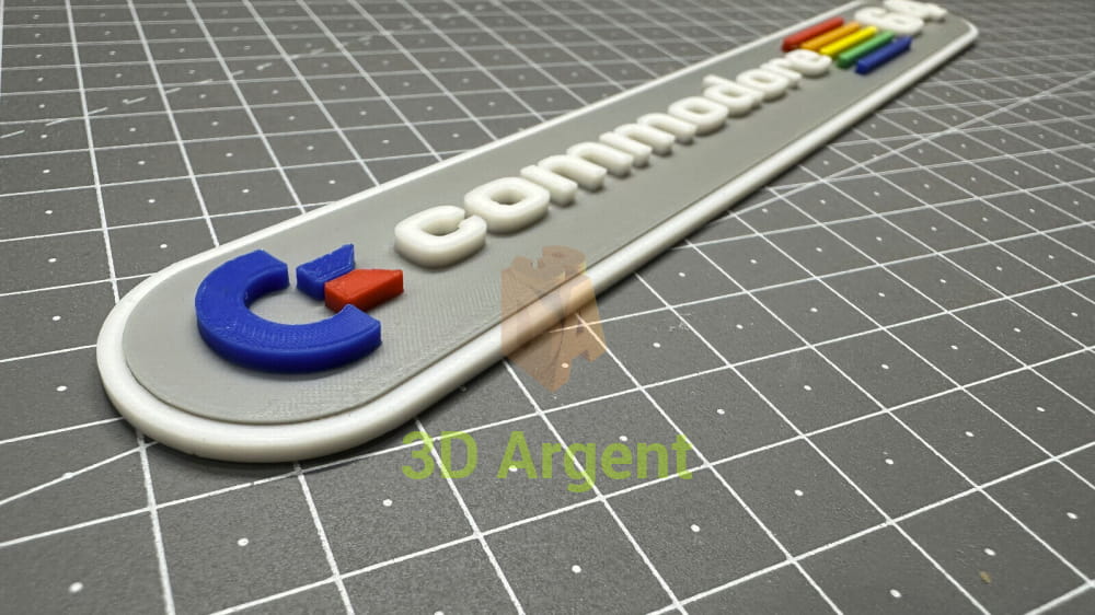 Commodore 64 Logo - 3D Printed Sign Stand Computers/Tablets & Networking:Vintage Computing:Vintage Parts & Accessories