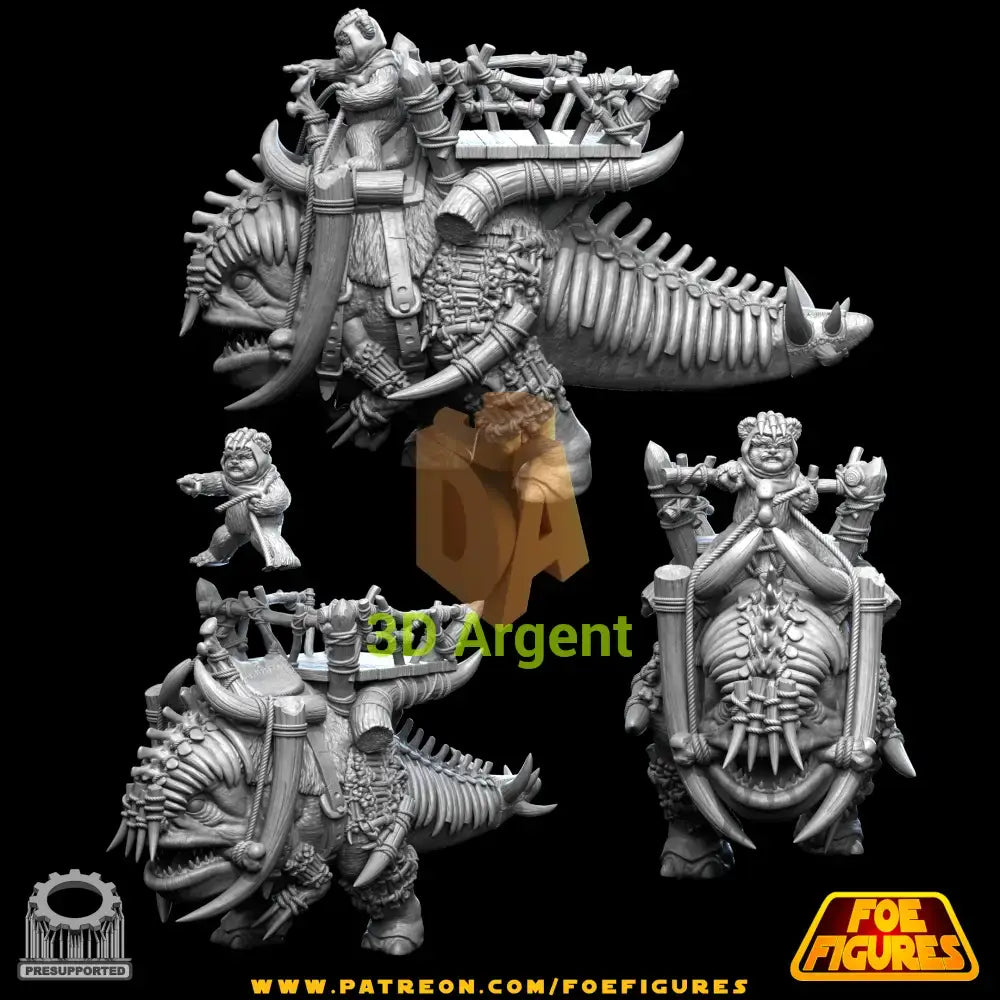 Battle Blurg Ewok - Star Wars Legion compatible 3D Printed Resin Miniatures Foe Toys & Games:Wargames &