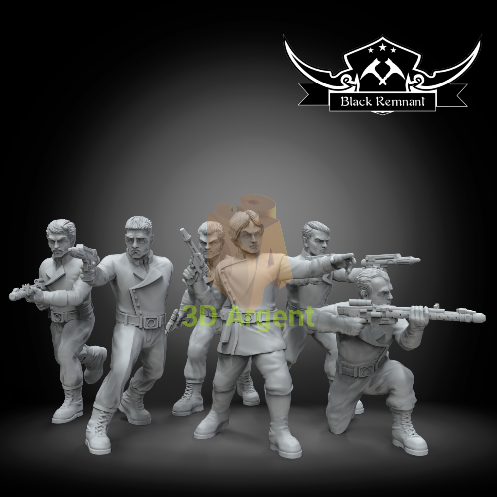 Corellian Security Force aka Corsec Squad Star Wars Legion compatible 3D Print Resin Miniatures Toys & Games:Wargames &