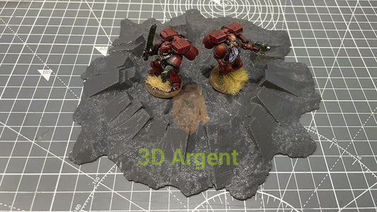 Crater Blast Terrain 28mm Scenery Tabletop Legion 3D Printed Toys & Games:Wargames & Role-Playing:Scenery Props & Paint