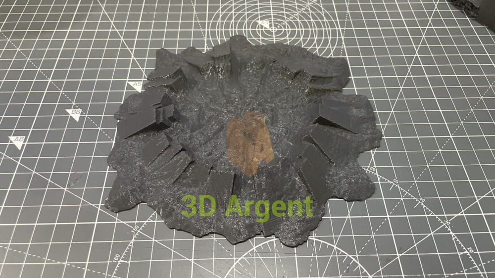 Crater Blast Terrain 28mm Scenery Tabletop Legion 3D Printed Toys & Games:Wargames & Role-Playing:Scenery Props & Paint