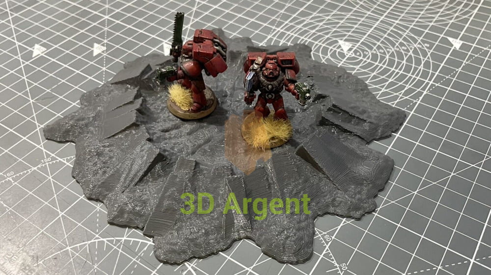 Crater Blast Terrain 28mm Scenery Tabletop Legion 3D Printed Toys & Games:Wargames & Role-Playing:Scenery Props & Paint