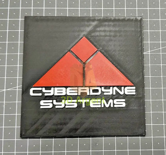 Cyberdyne Systems Logo Terminator - 3D Printed Sign Stand Collectables:Science Fiction Collectables:Other Science