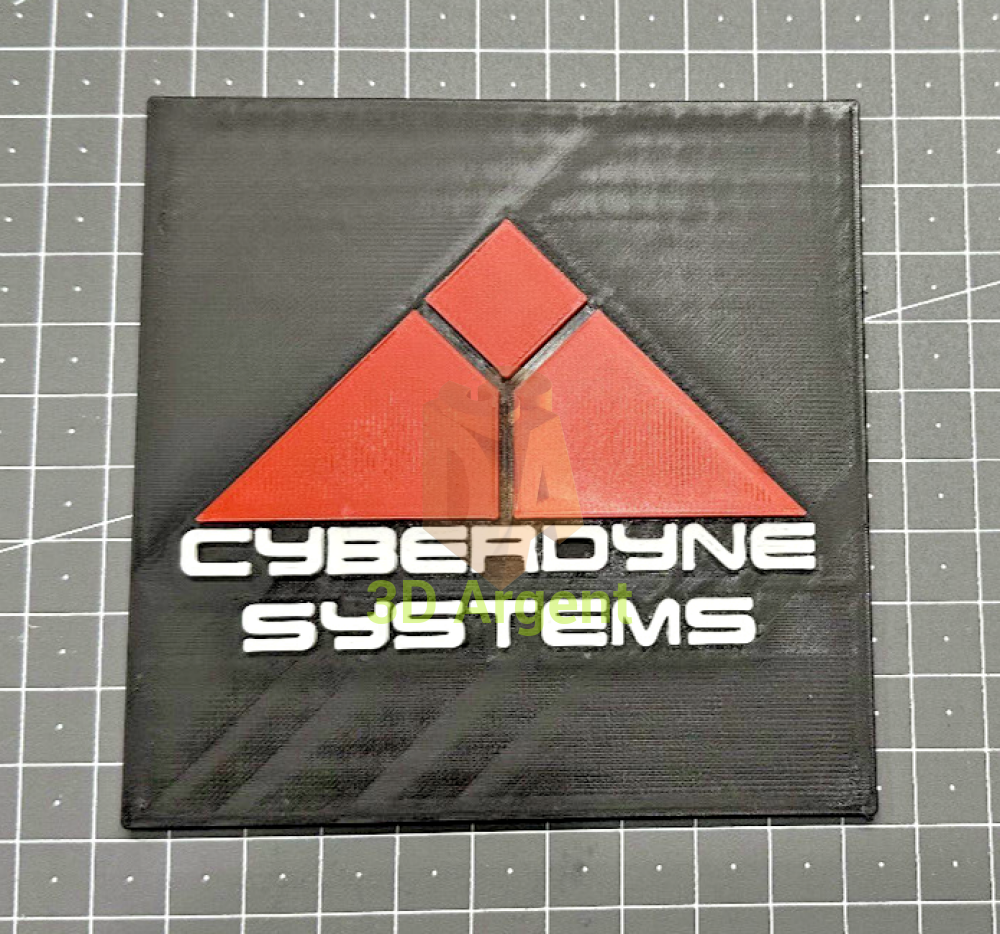 Cyberdyne Systems Logo Terminator - 3D Printed Sign Stand Collectables:Science Fiction Collectables:Other Science