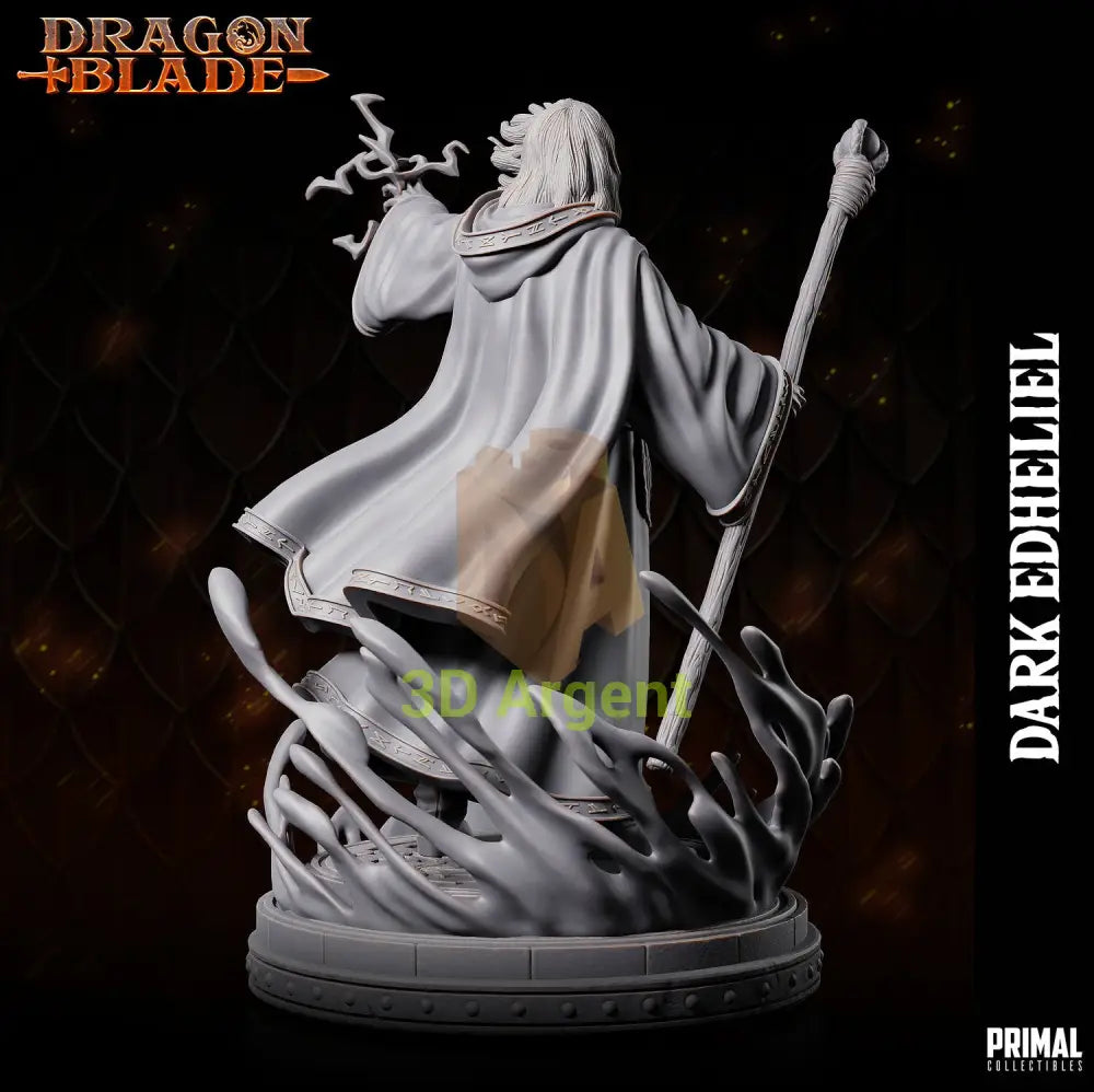 Dark Edheliel Wizard – Dragonblade – Primal Collectibles Resin Mini - Toys & Games:Wargames &
