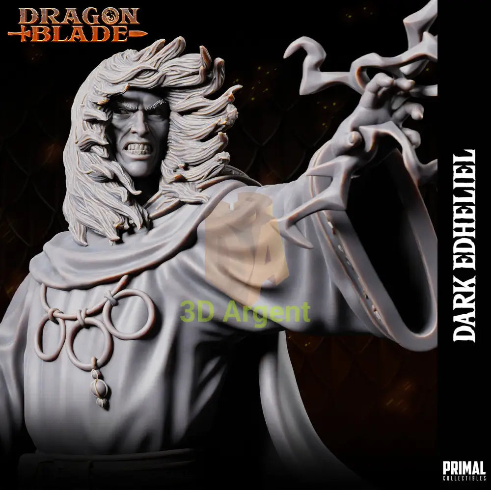 Dark Edheliel Wizard – Dragonblade – Primal Collectibles Resin Mini - Toys & Games:Wargames &