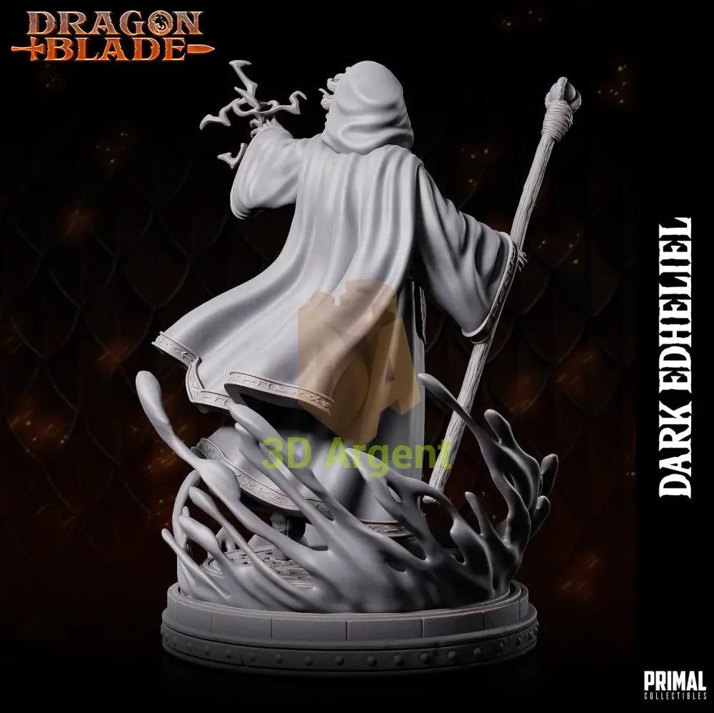 Dark Edheliel Wizard – Dragonblade – Primal Collectibles Resin Mini - Toys & Games:Wargames &