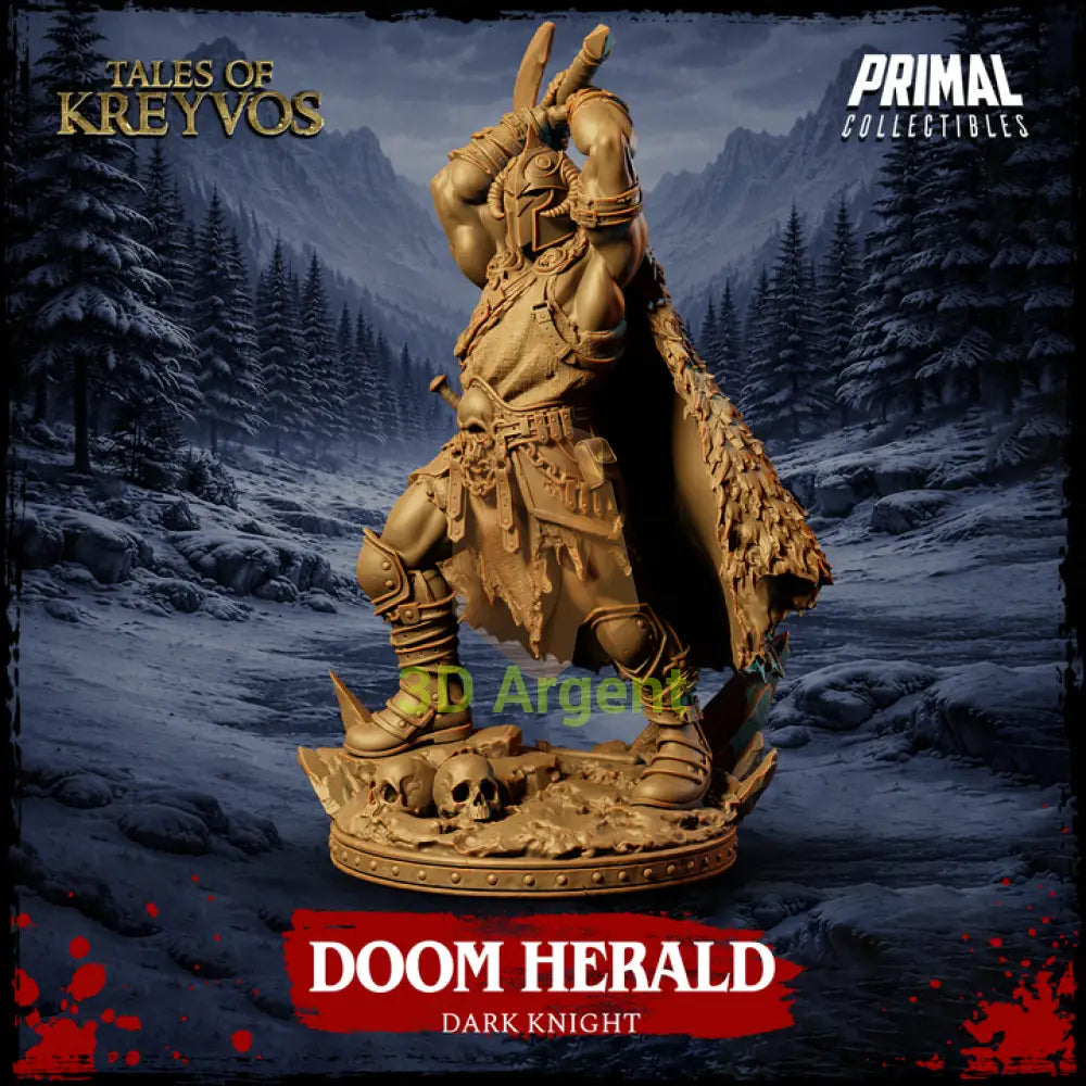 Dark Knight - Doom Herald - Fantasy compatible D&D DragonLance Miniatures Primal