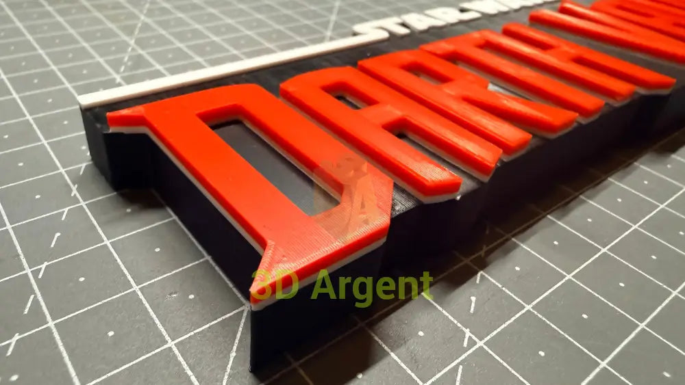 Darth Vader Logo Sign Stand 3D Printed Multi Colour Star Wars Display Decor - Video Games & Consoles:Video Game