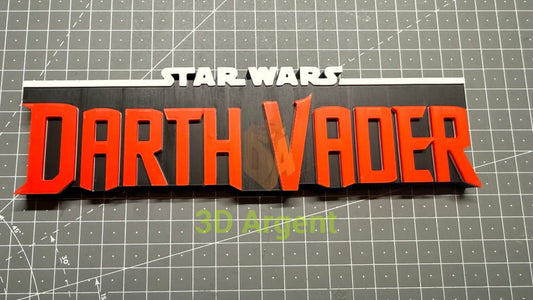 Darth Vader Logo Sign Stand 3D Printed Multi Colour Star Wars Display Decor - Video Games & Consoles:Video Game