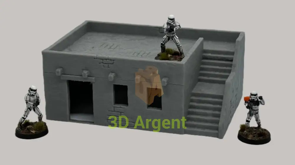 Desert Arabic homestead Buildings Terrain Legion WW2 D&D scifi 28mm wargame Single House with Stairs Toys &