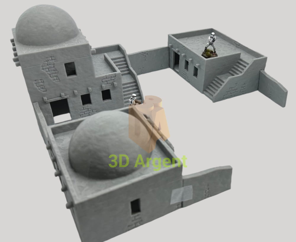 Desert Arabic homestead Buildings Terrain Legion WW2 D&D scifi 28mm wargame Toys & Games:Wargames &