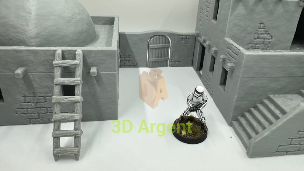 Desert Arabic homestead Buildings Terrain Legion WW2 D&D scifi 28mm wargame Toys & Games:Wargames &