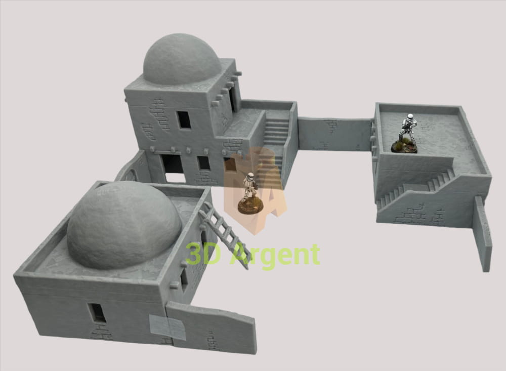 Desert Arabic homestead Buildings Terrain Legion WW2 D&D scifi 28mm wargame Toys & Games:Wargames &