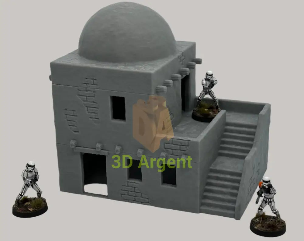 Desert Arabic homestead Buildings Terrain Legion WW2 D&D scifi 28mm wargame Two Storey House Toys & Games:Wargames &