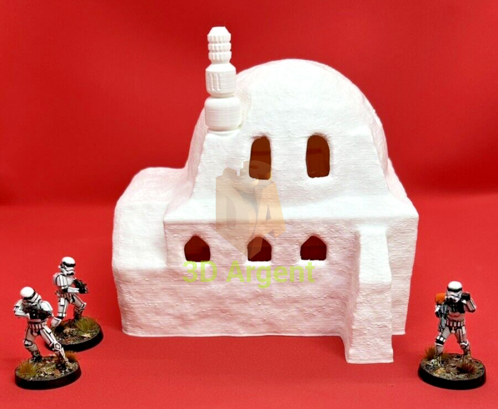 Desert House Garage 28mm Scenery terrain compatible Star Wars Legion 3D Printed Toys & Games:Wargames &