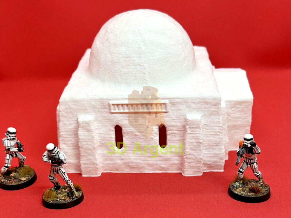 Desert House square 28mm Scenery tabletop SW Legion 3D Printed Toys & Games:Wargames & Role-Playing:Scenery Props &