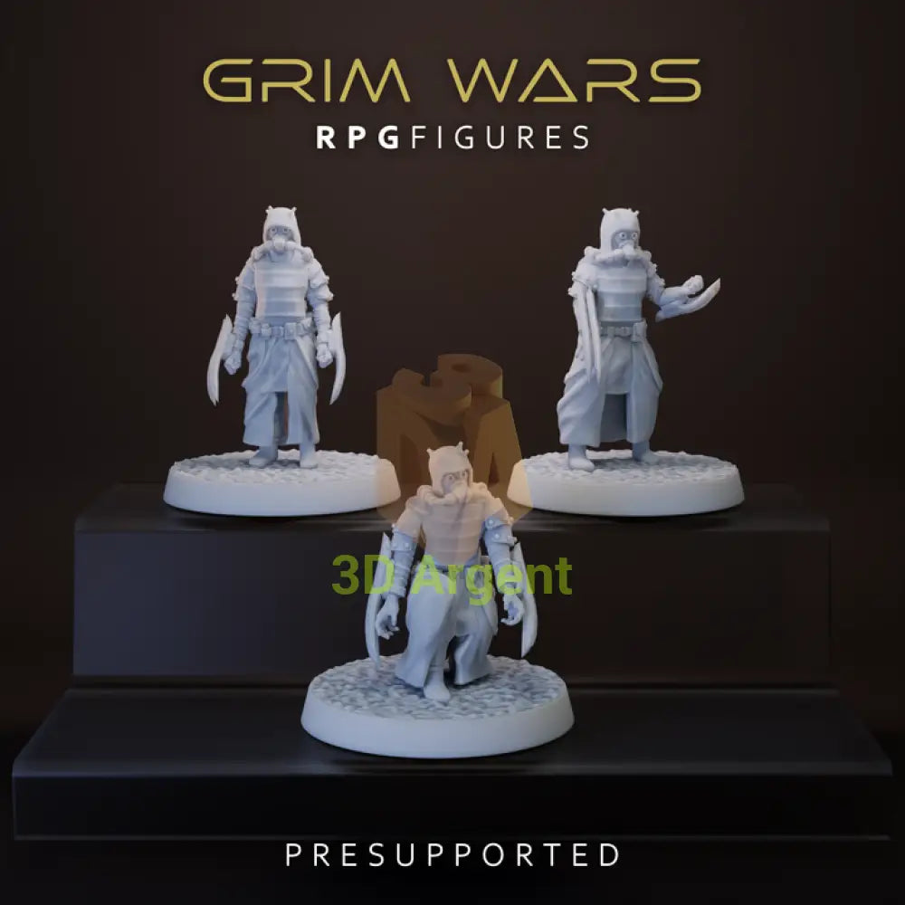 Desert Hunters 3x - Star Wars Legion Scale 3D Printed Resin Miniatures