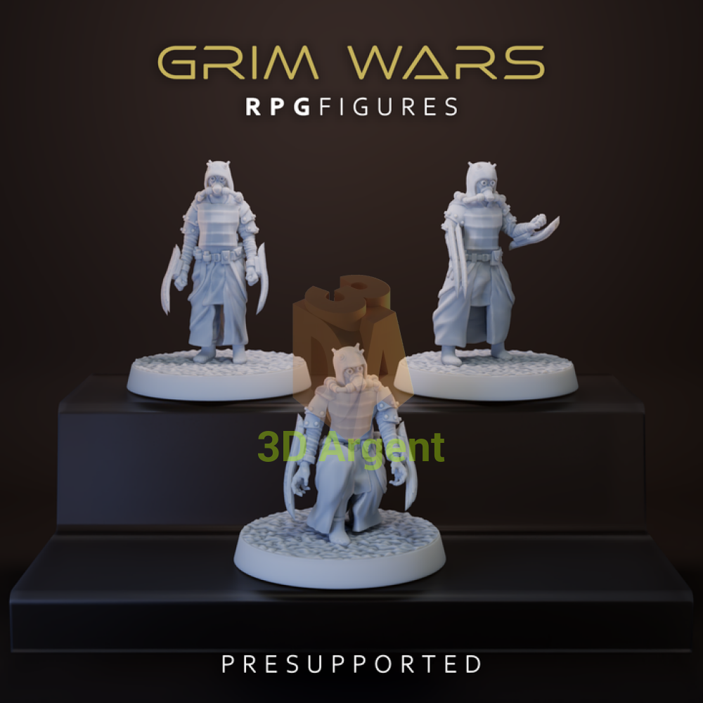Desert Hunters 3x - Star Wars Legion Scale 3D Printed Resin Miniatures
