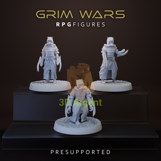 Desert Hunters 3x - Star Wars Legion Scale 3D Printed Resin Miniatures