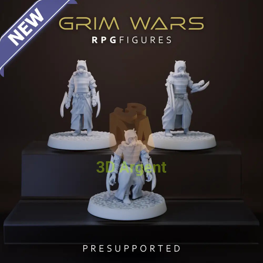 Desert Hunters 3x - Star Wars Legion Scale 3D Printed Resin Miniatures