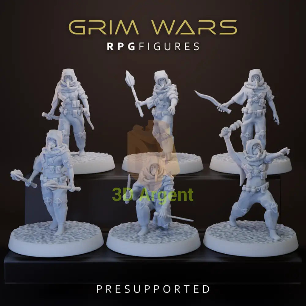 Desert Warriors 6x - Star Wars Legion Scale 3D Printed Resin Miniatures