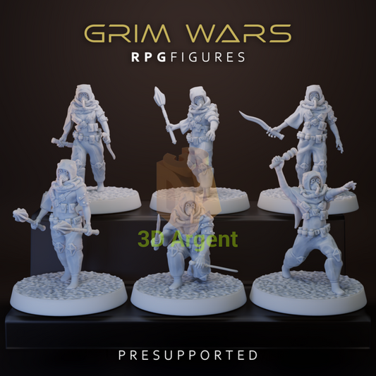 Desert Warriors 6x - Star Wars Legion Scale 3D Printed Resin Miniatures