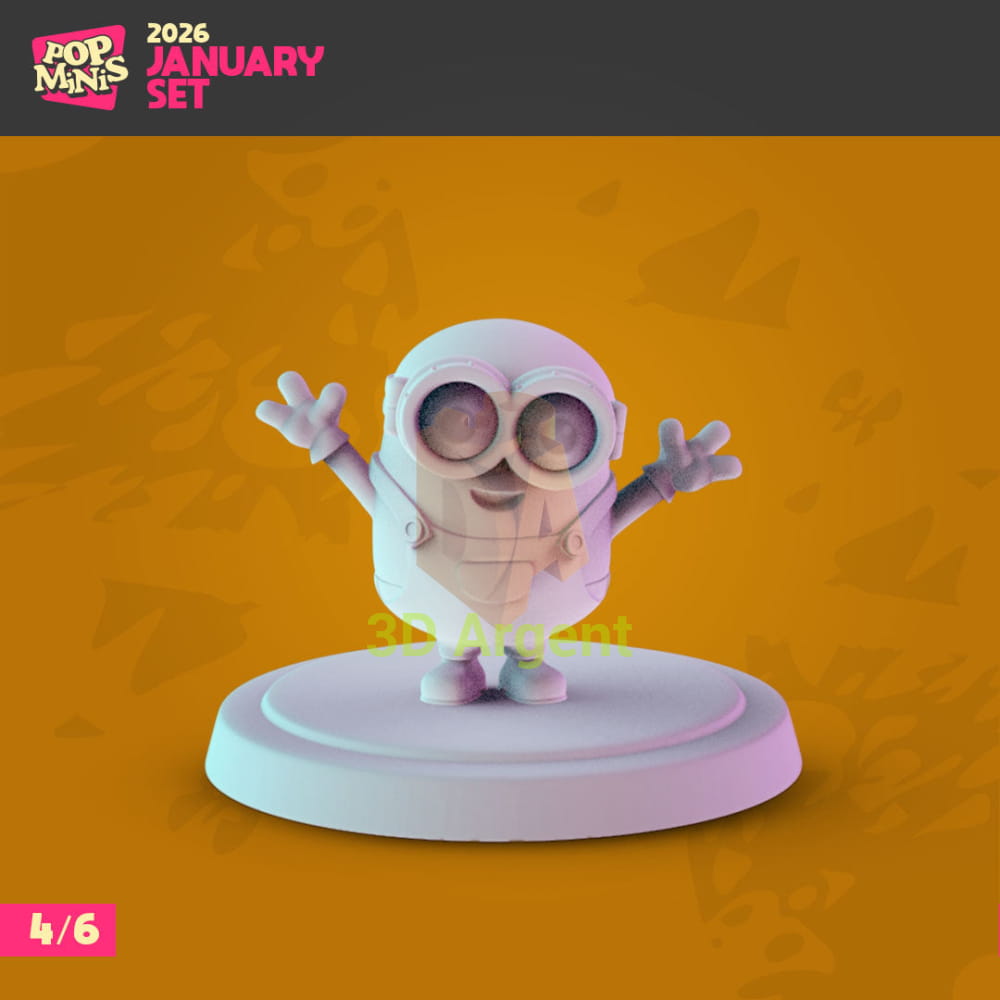 Despicable Me Figures compatible D&D DragonLance Miniatures Pop Minis - 4 Bob - Toys & Games:Wargames &