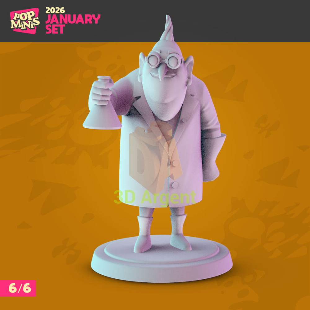 Despicable Me Figures compatible D&D DragonLance Miniatures Pop Minis - 6 Dr. Nefario - Toys & Games:Wargames &