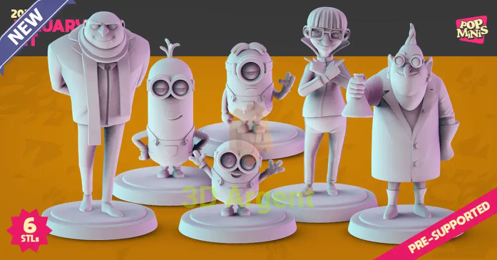 Despicable Me Figures compatible D&D DragonLance Miniatures Pop Minis - All Figures - Toys & Games:Wargames &