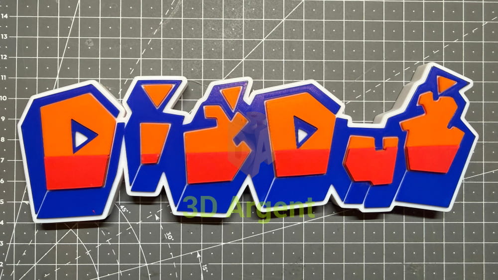 Dig Dug Logo Sign Stand 3D Printed Multi Colour Retro Arcade Display Decor Video Games & Consoles:Video Game Merchandise