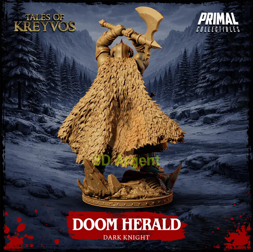 Doom Herald the Dark Knight - Tales of Kreyvos - D&D Miniature - Toys & Games:Wargames &