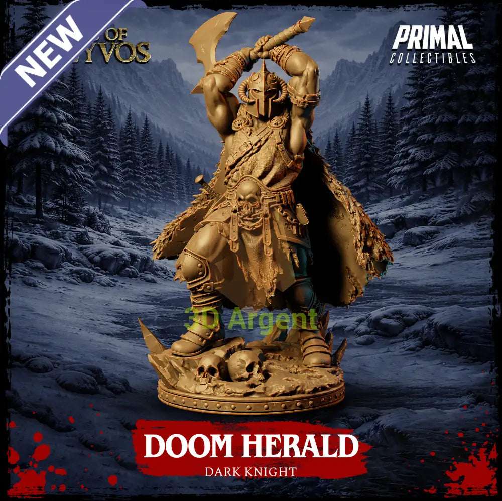 Doom Herald the Dark Knight - Tales of Kreyvos - D&D Miniature - Toys & Games:Wargames &