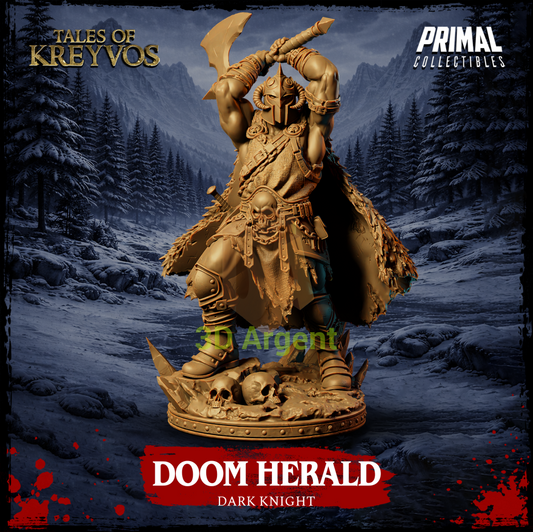 Doom Herald the Dark Knight - Tales of Kreyvos - D&D Miniature - Toys & Games:Wargames &