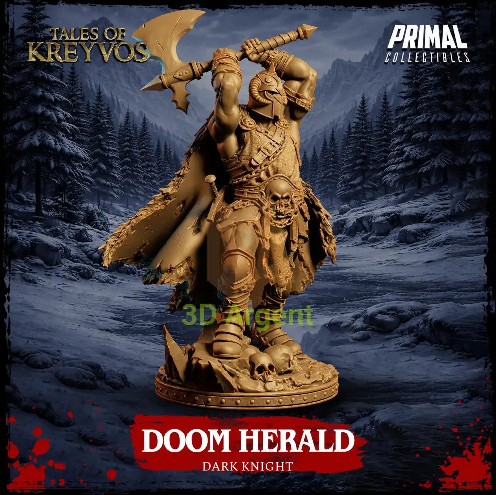 Doom Herald the Dark Knight - Tales of Kreyvos - D&D Miniature - Toys & Games:Wargames &