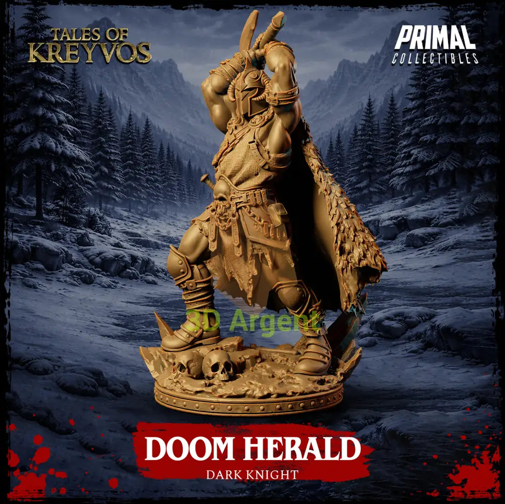 Doom Herald the Dark Knight - Tales of Kreyvos - D&D Miniature - Toys & Games:Wargames &