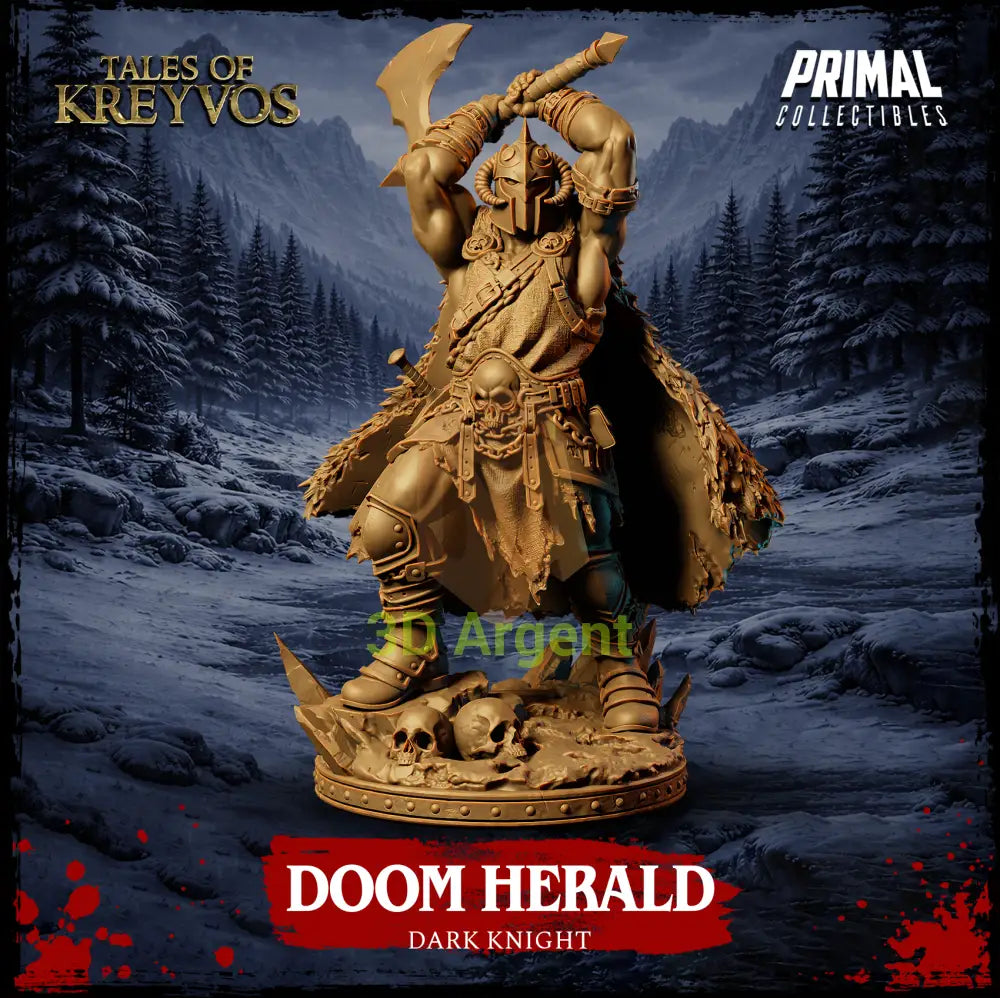 Doom Herald the Dark Knight - Tales of Kreyvos - D&D Miniature - Toys & Games:Wargames &
