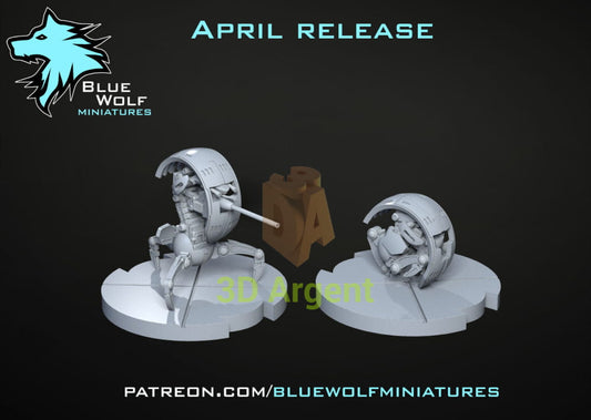 Droideka Sniper 2 poses Star Wars Legion 3D Printed Resin BlueWolf Miniatures Toys & Games:Wargames & Role-Playing:Star