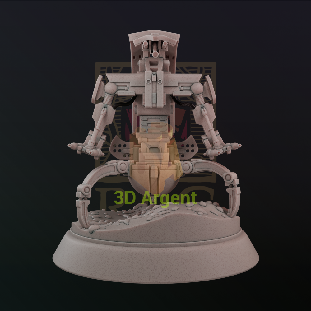 Droideka front view - Star Wars Legion Scale 3D Printed Resin Miniature