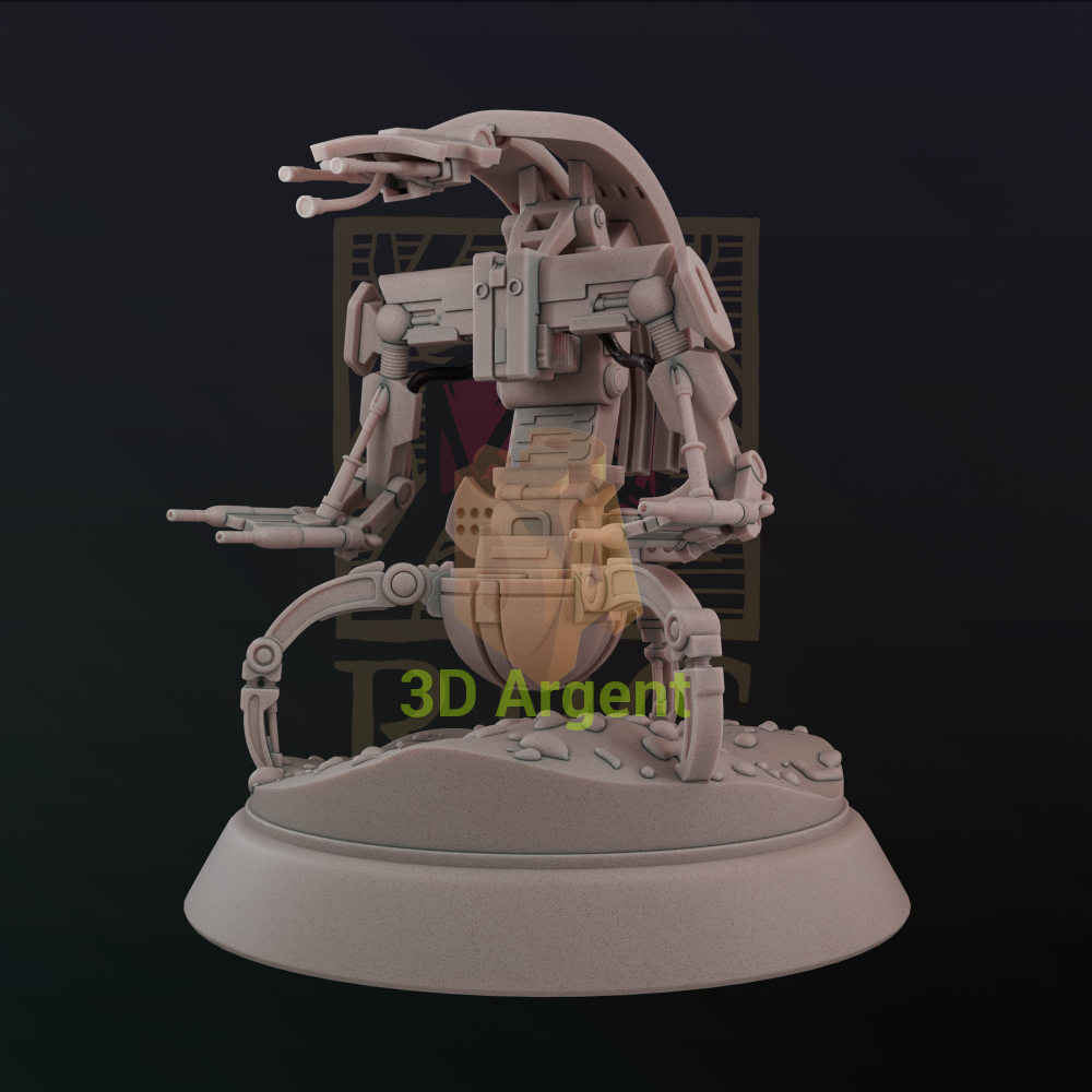 Droideka side view - Star Wars Legion Scale 3D Printed Resin Miniature
