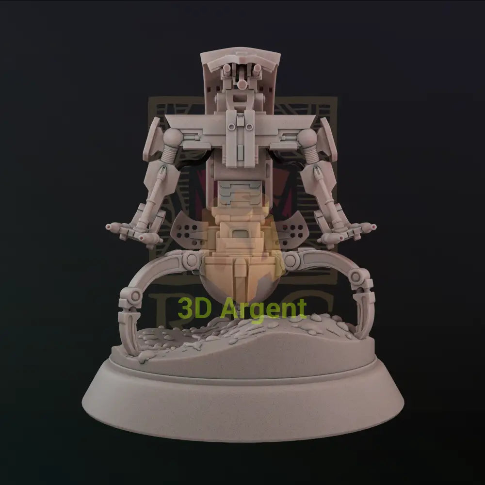 Droideka front view - Star Wars Legion Scale 3D Printed Resin Miniature